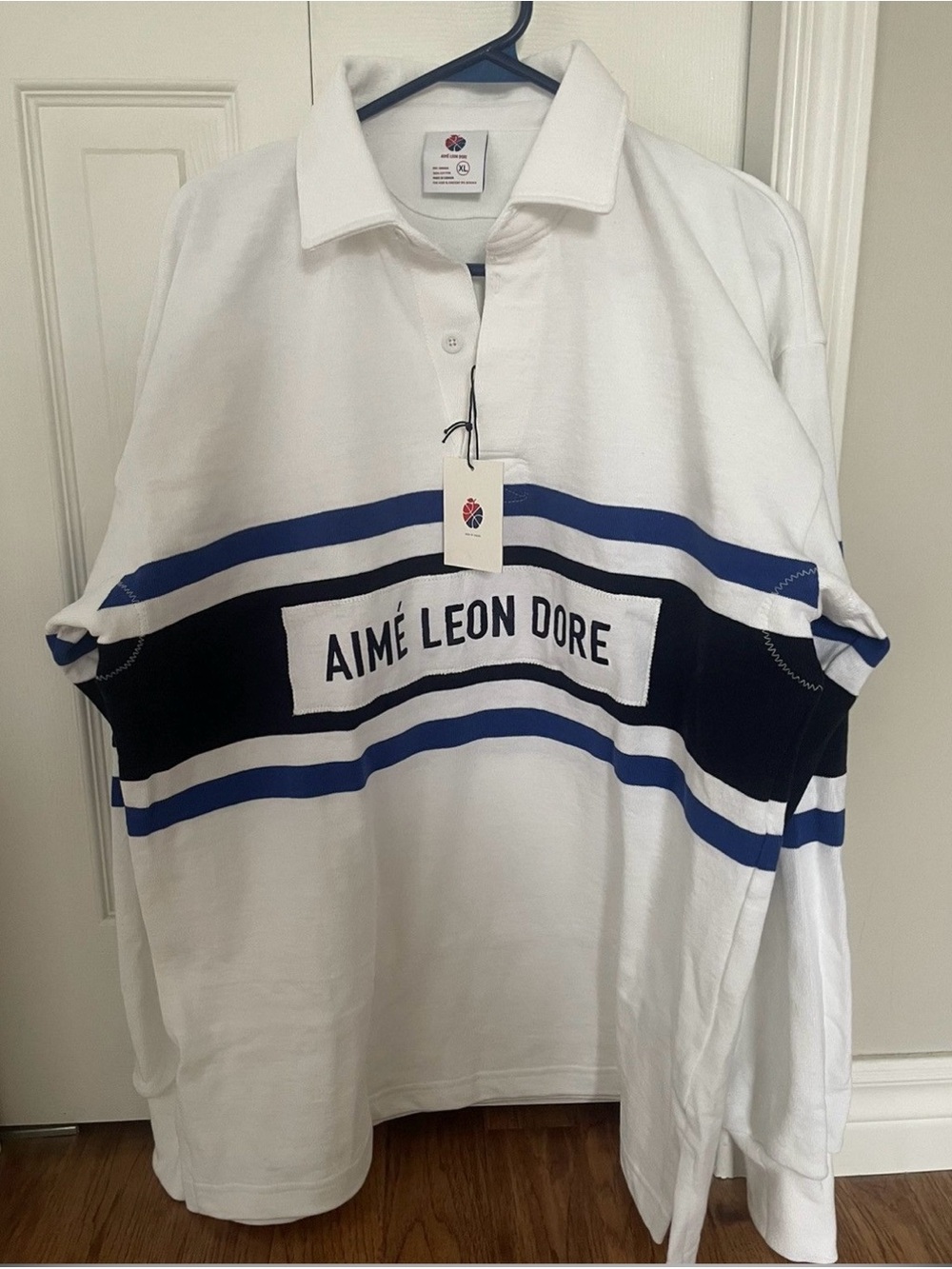 Aime Leon Doré Rugby Shirt Sweatshirt Blue White ALD Striped XL